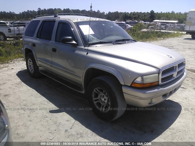 1B4HS48NX2F130756 - 2002 DODGE DURANGO SLT GRAY photo 1