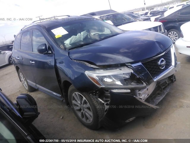 5N1AR2MN8GC612463 - 2016 NISSAN PATHFINDER S/SV/SL/PLATINUM 蓝色 照片 1