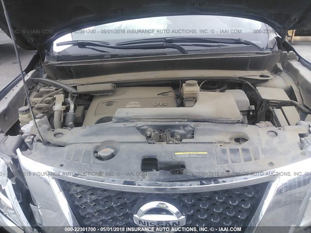 5N1AR2MN8GC612463 - 2016 NISSAN PATHFINDER S/SV/SL/PLATINUM 蓝色 照片 10