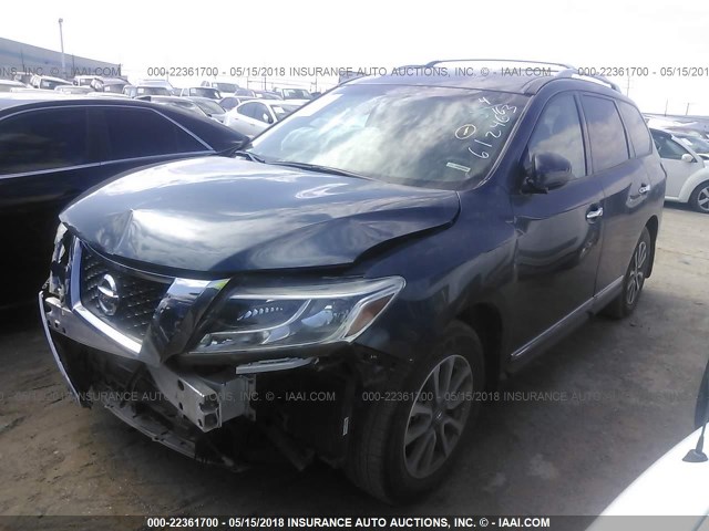 5N1AR2MN8GC612463 - 2016 NISSAN PATHFINDER S/SV/SL/PLATINUM 蓝色 照片 2