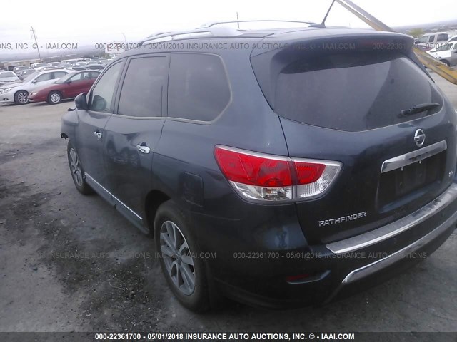 5N1AR2MN8GC612463 - 2016 NISSAN PATHFINDER S/SV/SL/PLATINUM 蓝色 照片 3