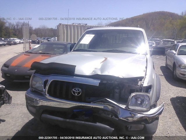 5TEWN72N53Z230747 - 2003 TOYOTA TACOMA XTRACAB SILVER photo 6