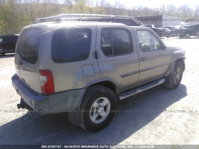 5N1ED28T44C673734 - 2004 NISSAN XTERRA XE/SE GRAY photo 4