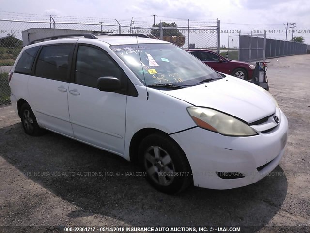 5TDZA23C26S518882 - 2006 TOYOTA SIENNA CE/LE WHITE photo 1