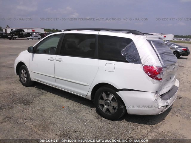 5TDZA23C26S518882 - 2006 TOYOTA SIENNA CE/LE WHITE photo 3