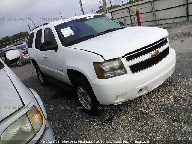 1GNFK130X7R191056 - 2007 CHEVROLET TAHOE K1500 WHITE photo 1