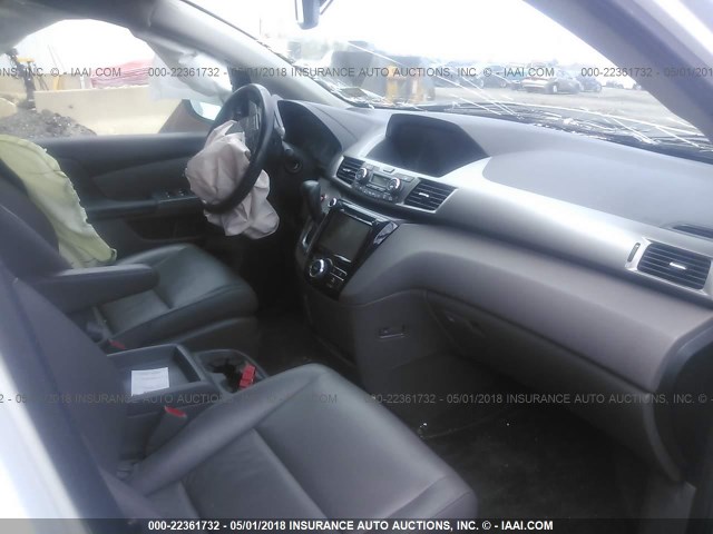 5FNRL5H64FB030276 - 2015 HONDA ODYSSEY EXL თეთრი ფოტო 5
