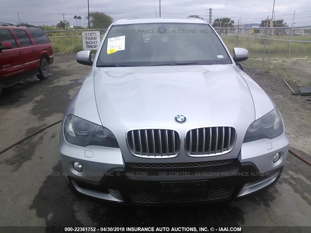 5UXFE8C58AL311630 - 2010 BMW X5 XDRIVE48I SILVER photo 6