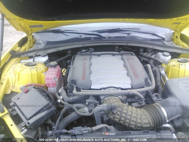 1G1FF1R77J0125344 - 2018 CHEVROLET CAMARO SS YELLOW photo 10