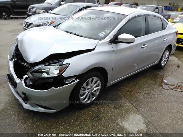 3N1AB7AP6JY263820 - 2018 NISSAN SENTRA S/SV/SR/SL SILVER photo 2