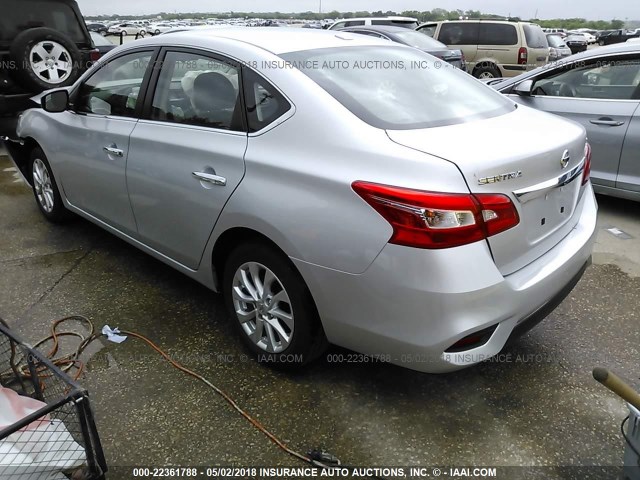 3N1AB7AP6JY263820 - 2018 NISSAN SENTRA S/SV/SR/SL SILVER photo 3