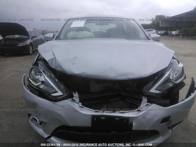 3N1AB7AP6JY263820 - 2018 NISSAN SENTRA S/SV/SR/SL SILVER photo 6