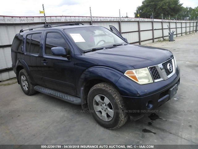 5N1AR18W36C639114 - 2006 NISSAN PATHFINDER LE/SE/XE BLUE photo 1