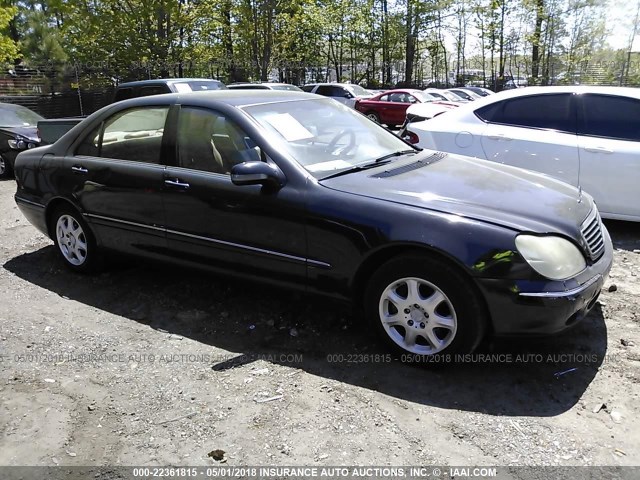 WDBNG75J01A152527 - 2001 MERCEDES-BENZ S 500 BLUE photo 1