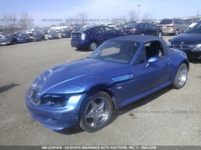 5UMCL93492LJ82513 - 2002 BMW M ROADSTER BLUE photo 2