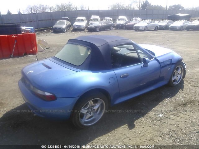 5UMCL93492LJ82513 - 2002 BMW M ROADSTER BLUE photo 4