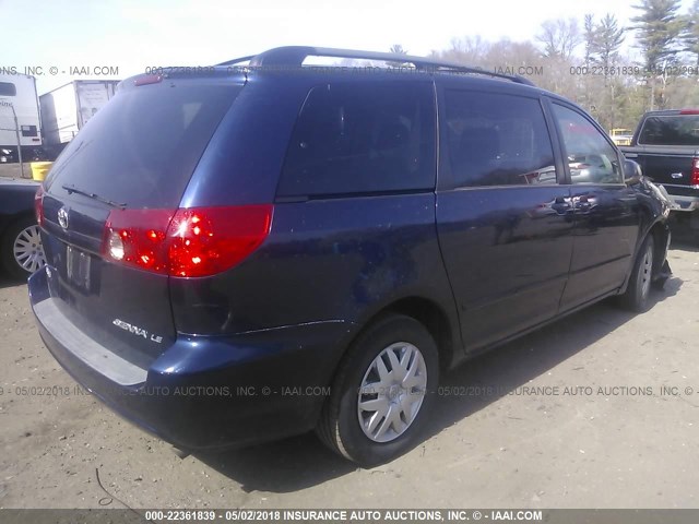 5TDZA23C46S542259 - 2006 TOYOTA SIENNA CE/LE BLUE photo 4