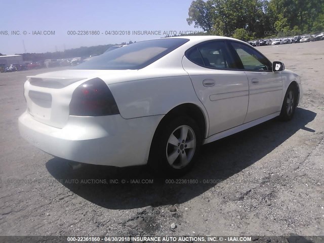2G2WP522551162384 - 2005 PONTIAC GRAND PRIX WHITE photo 4