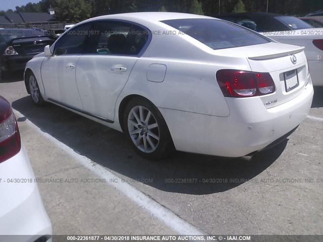 JTHBH96S365001829 - 2006 LEXUS GS GENERATION 200 300 WHITE photo 3