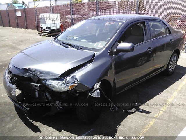 1NXBU40E19Z140835 - 2009 TOYOTA COROLLA S/LE/XLE BLACK photo 2