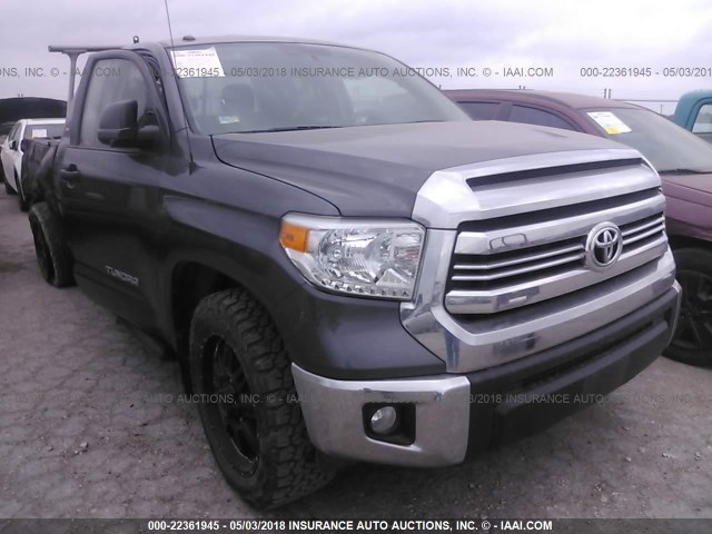 5TFRM5F19GX099105 - 2016 TOYOTA TUNDRA DOUBLE CAB SR/SR5 GRAY photo 1