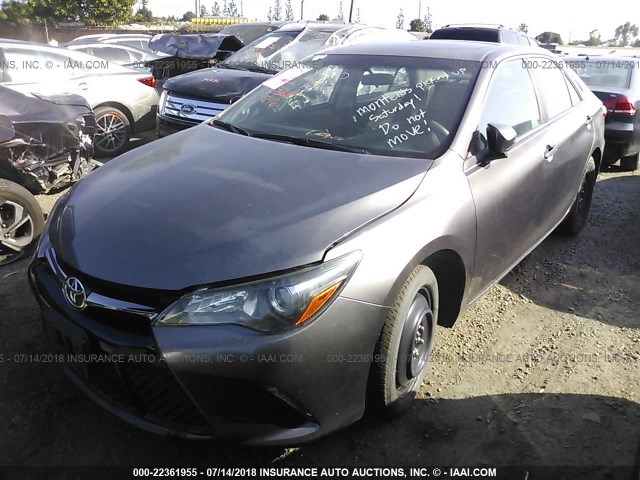 4T1BF1FK7HU277136 - 2017 TOYOTA CAMRY LE/XLE/SE/XSE GRAY photo 2
