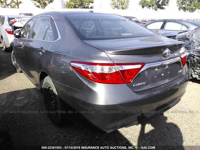 4T1BF1FK7HU277136 - 2017 TOYOTA CAMRY LE/XLE/SE/XSE GRAY photo 3