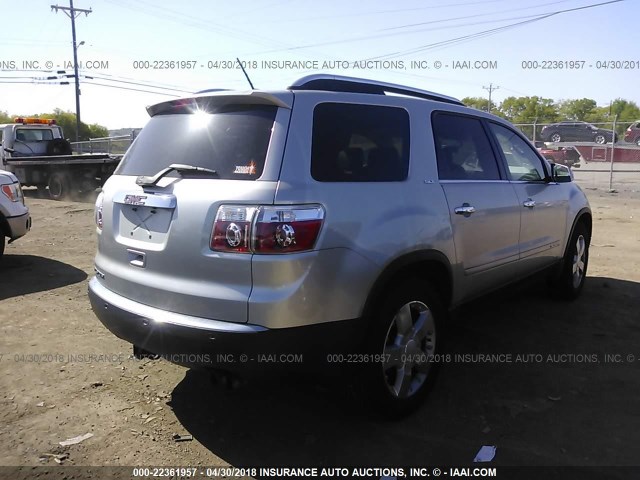 1GKER337X8J232427 - 2008 GMC ACADIA SLT-2 SILVER photo 4