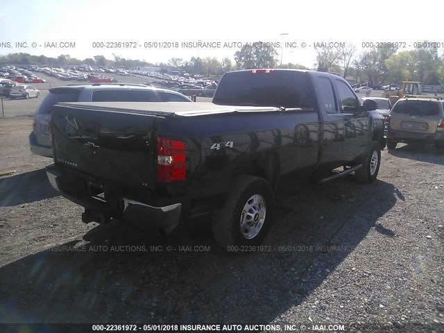 1GC2KVCG5CZ195750 - 2012 CHEVROLET SILVERADO K2500 HEAVY DUTY BLACK photo 4