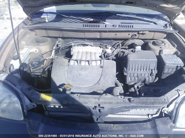 KM8SC83D11U083778 - 2001 HYUNDAI SANTA FE GLS/LX GOLD photo 10