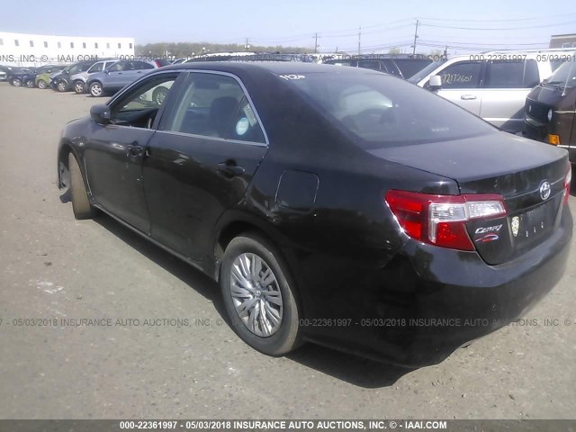 4T1BF1FK8CU033570 - 2012 TOYOTA CAMRY SE/LE/XLE BLACK photo 3