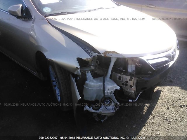4T1BF1FK0CU020778 - 2012 TOYOTA CAMRY SE/LE/XLE GOLD photo 6