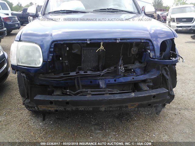 5TBDT44155S484859 - 2005 TOYOTA TUNDRA DOUBLE CAB SR5 BLUE photo 6