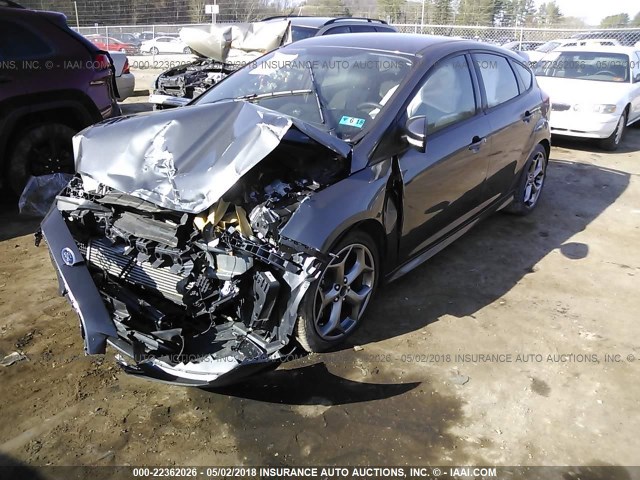 1FADP3L99HL302783 - 2017 FORD FOCUS ST GRAY photo 2