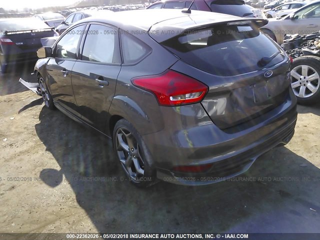 1FADP3L99HL302783 - 2017 FORD FOCUS ST GRAY photo 3