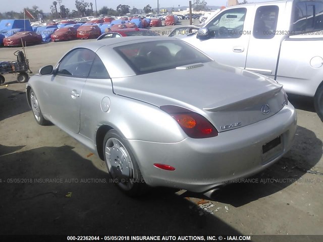 JTHFN48Y930042408 - 2003 LEXUS SC 430 SILVER photo 3