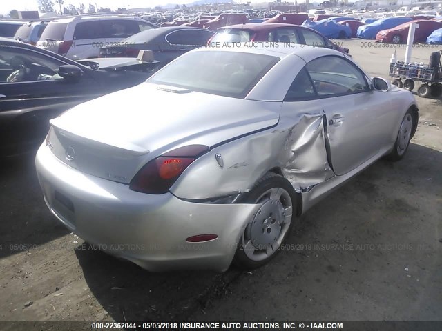 JTHFN48Y930042408 - 2003 LEXUS SC 430 SILVER photo 4