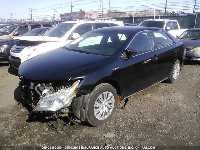 4T1BD1FK5CU042118 - 2012 TOYOTA CAMRY HYBRID/LE/XLE BLACK photo 2