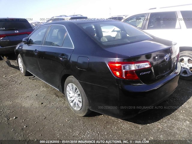 4T1BD1FK5CU042118 - 2012 TOYOTA CAMRY HYBRID/LE/XLE 黑色 照片 3