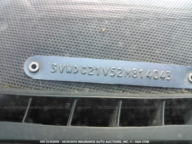 3VWDC21V52M814043 - 2002 VOLKSWAGEN CABRIO GLX 绿色 照片 9