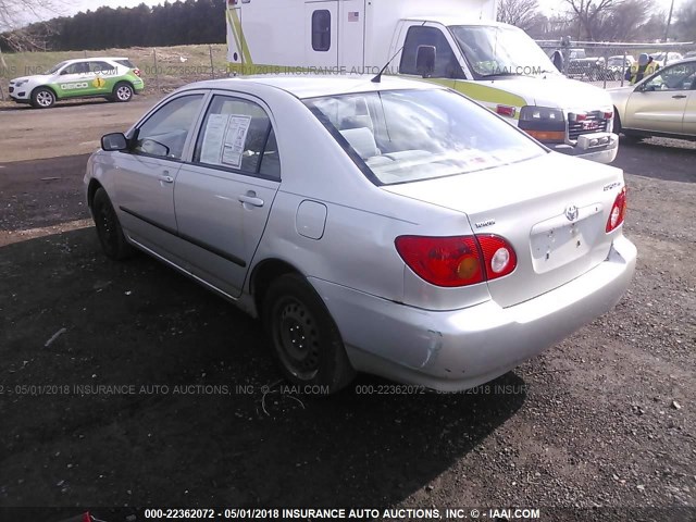 JTDBR32E742022550 - 2004 TOYOTA COROLLA CE/LE SILVER photo 3