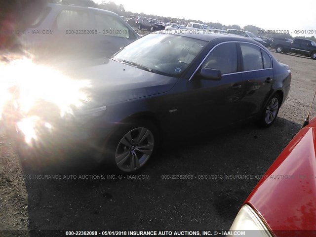 WBANU5C54AC128298 - 2010 BMW 528 I BLACK photo 2