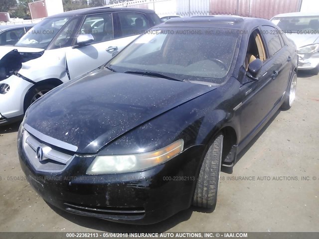 19UUA66274A026638 - 2004 ACURA TL BLACK photo 2