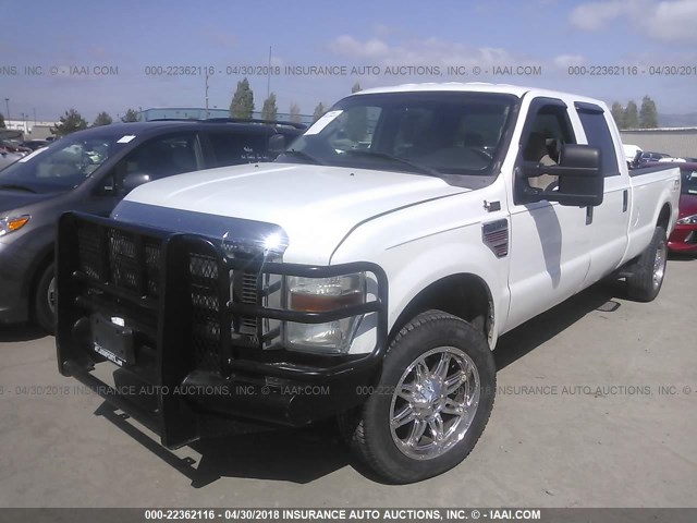 1FTWW31R88EC82166 - 2008 FORD F350 SRW SUPER DUTY WHITE photo 2