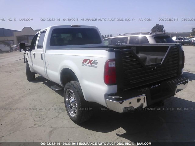 1FTWW31R88EC82166 - 2008 FORD F350 SRW SUPER DUTY WHITE photo 3