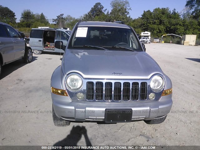 1J8GK58K55W679286 - 2005 JEEP LIBERTY LIMITED SILVER photo 6