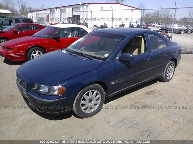 YV1RS61RX22148451 - 2002 VOLVO S60 BLUE photo 2