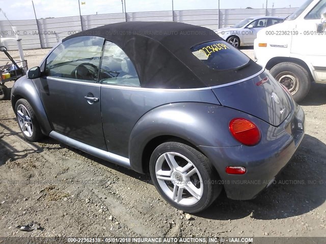 3VWCD21Y04M307878 - 2004 VOLKSWAGEN NEW BEETLE GLS GRAY photo 3