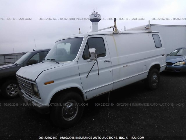 1FTJE34H4MHA34523 - 1991 FORD ECONOLINE E350 VAN WHITE photo 2