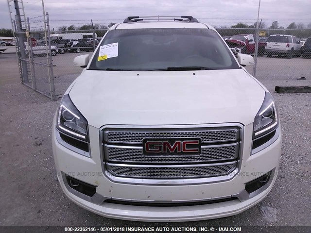 1GKKVRKD9DJ253448 - 2013 GMC ACADIA WHITE photo 6